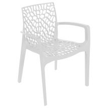 Fauteuil de jardin GRUVYER polypropylène blanc - GRANDSOLEIL