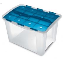 Bac plastique Homebox 60 litres transparent océan