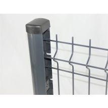 Poteau Titan 1.30 m anthracite Ral 7016 pour grillage rigide FERRO BULLONI