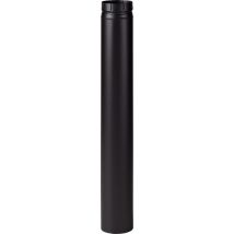 Tuyau de raccordement en émaillé noir mat 100 cm diamètre 150 mm POUJOULAT