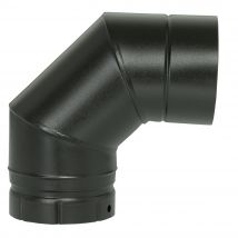 Coude émaillé noir segment 90 degrés diamètre 180 mm POUJOULAT