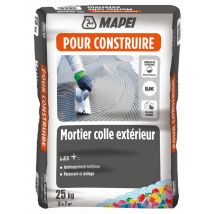 Mortier colle extérieure Blanc 25kg MAPEI