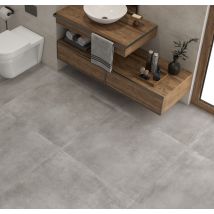 Carrelage sol intérieur rectifié Cascade cendre 80,2 x 80,2 cm paquet 1,29 m²
