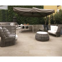 Carrelage sol extérieur effet pierre beige TK ép 8.20 mm 30 x 60,4 cm paquet de 1,45 m² IMSO