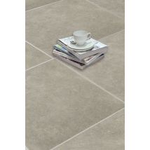 Carrelage sol intérieur taupe VILLAGE ép 8,5 mm 60 x 60 cm paquet de 1,44 m² HERBERIA