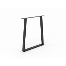 Pied de table XL trapèze 710 x 580 x 60 mm métal noir REI