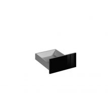 Façade tiroir pour meuble de cuisine Cristal noir brillant 13,8 x 40 cm OFITRES