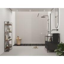 Carrelage sol intérieur grès émaillé effet mat blanc ép 8 mm 45 x 45 cm CERPA