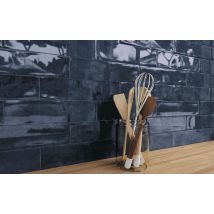 Faïence murale effet zellige bleu rectangulaire GEMSTONE ép 9 mm 7,5 x 30 cm 0,63 pqt/m² BALDOCER
