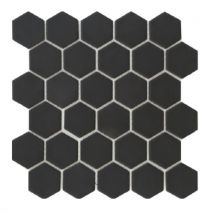 Mosaïque sol/mur intérieur hexagone noir 27 x 28 cm DISTRIMAT