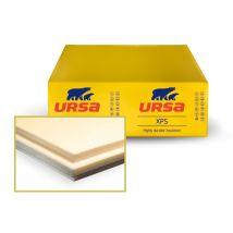 Panneau de polystyrène extrudé rainuré bouveté - Épaisseur 30 mm - l. 0,60 x L.1,25 m URSA