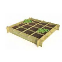 Jardin carré potager pin L 120 x L 120 x H 20 cm