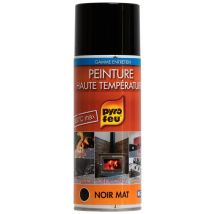 Peinture haute température noire mate 400 ml PYROFEU
