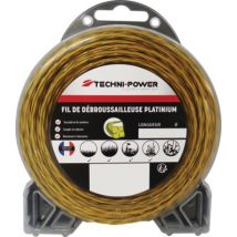Fil nylon torsade platinium diamètre 2,4 mm L 15 m TECHNI-POWER