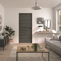 Bloc-porte fin de chantier réversible MILANO 2 H.204 x l.73 cm OPTIMUM