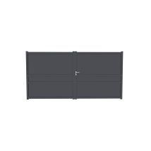 Portail battant Leopold gris 3,50 m x 1 m75