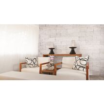 Parement mural intérieur blanc VISTA 38 x 17 cm paquet de 1 m² MODULO