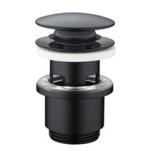 Bonde de lavabo clic-clac avec trop plein NF noire 75mm ROUSSEAU SANITAIRE