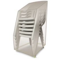 housse de protection pour chaises empilables grise mastic imperméable JARDILINE