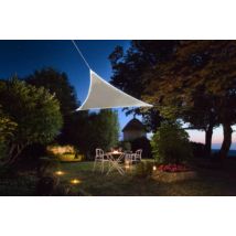 Voile d'ombrage triangulaire taupe + led 360 cm MOREL
