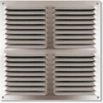 Grille à persiennes aluminium anodisé avec moustiquaire 300 x 300 mm