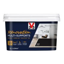 Peinture de rénovation multisupports finition satinée noir 2 l V33