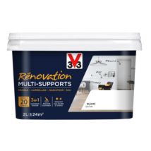 Peinture de rénovation multisupports finition satinée blanc 2 l V33