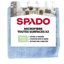 Lot de 2 Micofibre toutes surfaces 38 x38 cm SPADO
