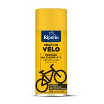 Aérosol de peinture multi-supports solution vélo maillot jaune mat velouté 400 ml RIPOLIN
