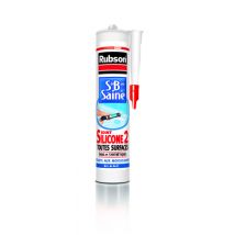 Mastic Joint silicone Salle de bains saine blanc 280 ml RUBSON