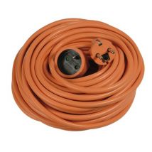 Rallonge électrique de jardin IP20 25m 3G1,5 orange GEFOM
