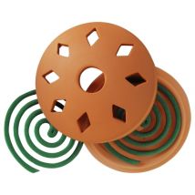 Diffuseur en terre cuite pour spirales et ses 2 spirales à la citronnelle SIAM