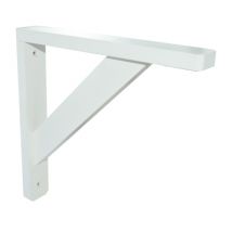 Équerre d'étagère en hêtre 240 x 240 mm blanc