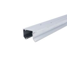 Rail de placard Ella 2 aluminium anodisé à double voie pour deux vantaux L.194 cm CIME