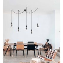Monture suspension noir E27 5x60W OCTOPUS - ARLUX