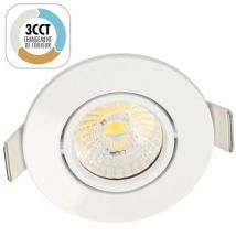 Spot encastrable orientable BBC blanc dynamique CCT IP65 540 lumens - ARLUX