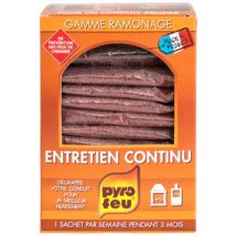 Ramonage continu pour bois et charbon par 14 sachets PYROFEU