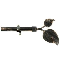Kit de tringle à rideaux en métal 1.80 m diam 20 mm Finition Noir patiné - MOBOIS