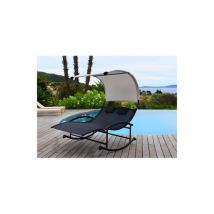 Bain de soleil double à bascule avec housse