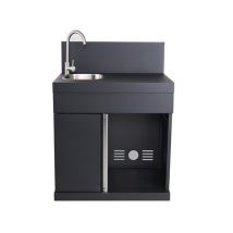 Elément de cuisine extérieure avec évier et porte simple BRASERO