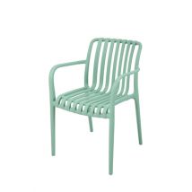 Fauteuil de jardin Bari vert pastel en polypropylène BOCARNEA