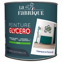 Peinture glycero Gris Anthracite satin 500 ml - LA FABRIQUE