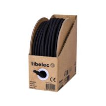 Câble électrique tissu déco noir 3X0,75 mm² au mètre TIBELEC