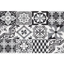 Paillasson ultra-absorbant et déco Boston Carreaux de ciment noir et blanc 40 x 60 cm ID MAT
