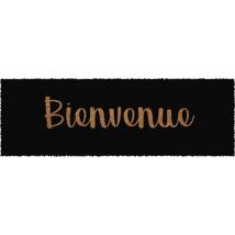 Tapis coco marche bienvenue noir 25 x 75 cm - ID MAT