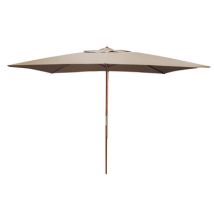 Parasol droit 3x2 m taupe en eucalyptus PROLOISIRS livraison gratuite à domicile