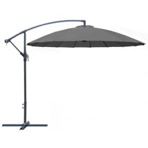 Parasol déporté pagode diamètre 3 m gris PROLOISIRS livraison gratuite à domicile