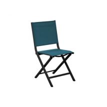 Chaise de jardin Théma bleue en aluminium et textilène PROLOISIRS
