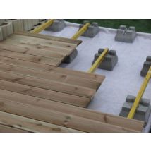 Plot de support en béton pour terrasse en bois - 250 x 210 x 150 mm - GGI