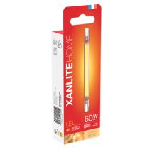 Ampoule LED crayon R7S 118mm 8W = 870lumens blanc chaud - XANLITE
